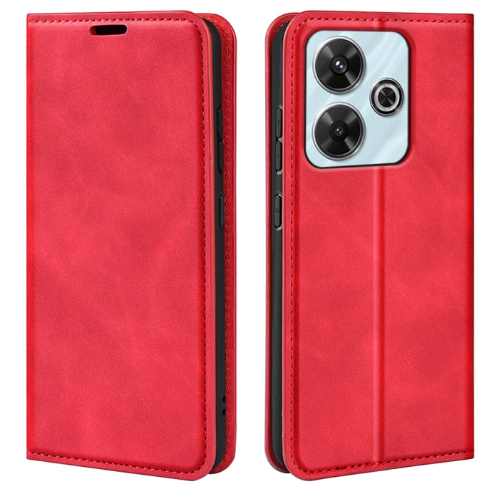 Funda para teléfono de cuero con succión magnética de piel retro, For Redmi K80 / Poco F7 Pro, For Redmi Note 14 4G 164.84mm, For Xiaomi 15 Ultra, For Xiaomi Poco X7 Pro, For Xiaomi Poco M7 Pro 5G, For Xiaomi Redmi Note 14 Pro 4G                       ...