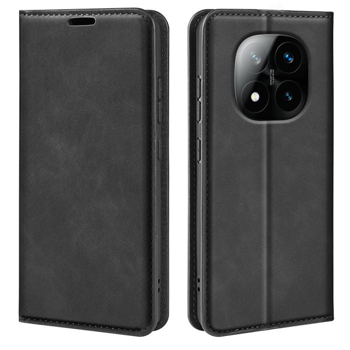 Funda para teléfono de cuero con succión magnética de piel retro, For Redmi K80 / Poco F7 Pro, For Redmi Note 14 4G 164.84mm, For Xiaomi 15 Ultra, For Xiaomi Poco X7 Pro, For Xiaomi Poco M7 Pro 5G, For Xiaomi Redmi Note 14 Pro 4G                       ...
