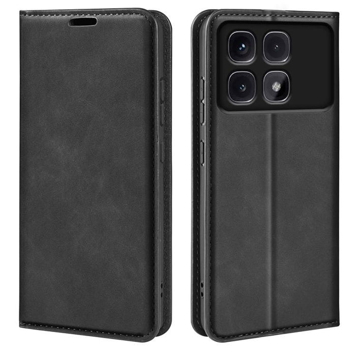 Funda para teléfono de cuero con succión magnética de piel retro, For Redmi K80 / Poco F7 Pro, For Redmi Note 14 4G 164.84mm, For Xiaomi 15 Ultra, For Xiaomi Poco X7 Pro, For Xiaomi Poco M7 Pro 5G, For Xiaomi Redmi Note 14 Pro 4G                       ...