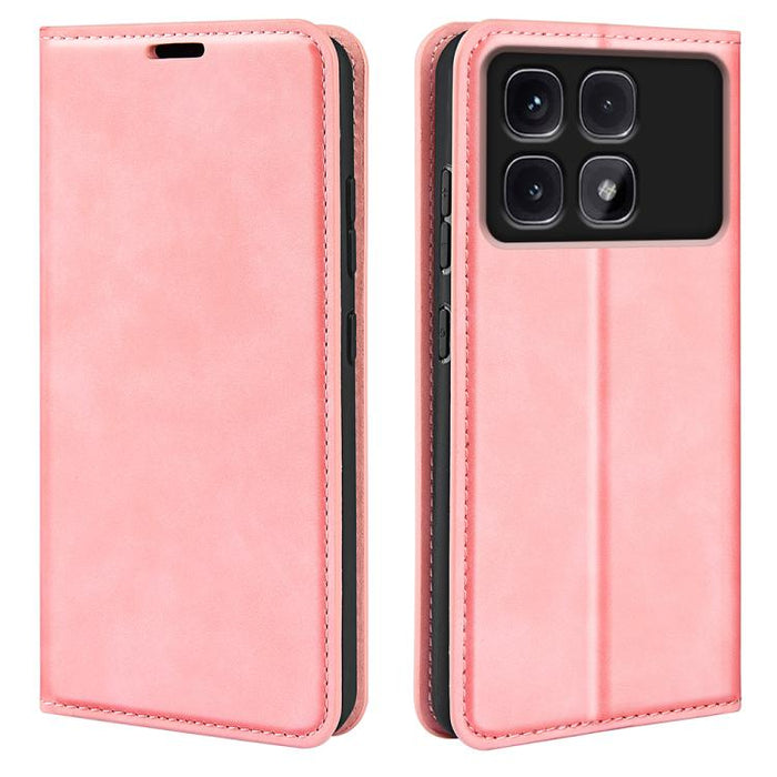 Funda para teléfono de cuero con succión magnética de piel retro, For Redmi K80 / Poco F7 Pro, For Redmi Note 14 4G 164.84mm, For Xiaomi 15 Ultra, For Xiaomi Poco X7 Pro, For Xiaomi Poco M7 Pro 5G, For Xiaomi Redmi Note 14 Pro 4G                       ...