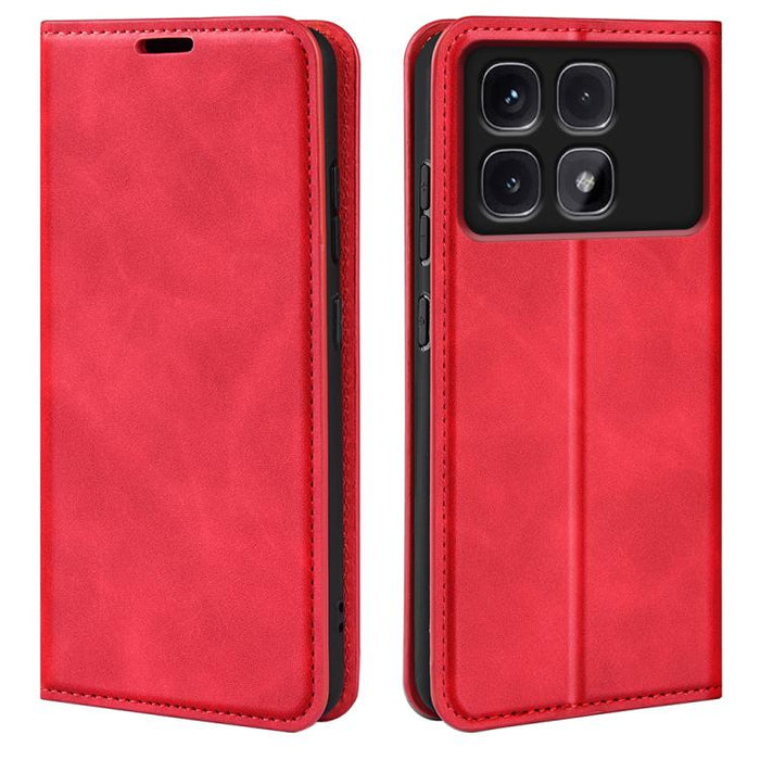 Funda para teléfono de cuero con succión magnética de piel retro, For Redmi K80 / Poco F7 Pro, For Redmi Note 14 4G 164.84mm, For Xiaomi 15 Ultra, For Xiaomi Poco X7 Pro, For Xiaomi Poco M7 Pro 5G, For Xiaomi Redmi Note 14 Pro 4G                       ...