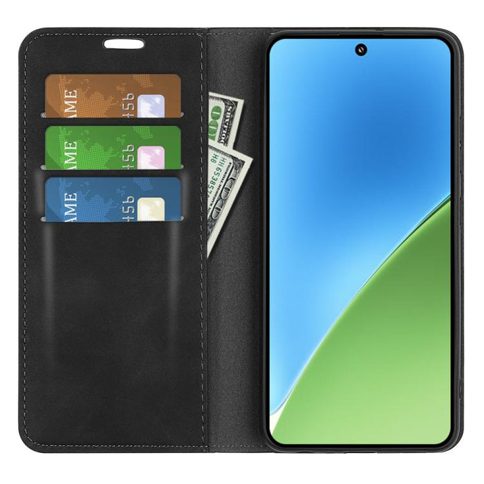 Funda para teléfono de cuero con succión magnética de piel retro, For Xiaomi 15, For Xiaomi Redmi Note 14 5G, For Xiaomi Redmi Note 14 Pro+ 5G, For Xiaomi Redmi Note 14 Pro 5G, For Xiaomi 14T Pro, For Xiaomi 14T, For Xiaomi Redmi 14C 4G                ...