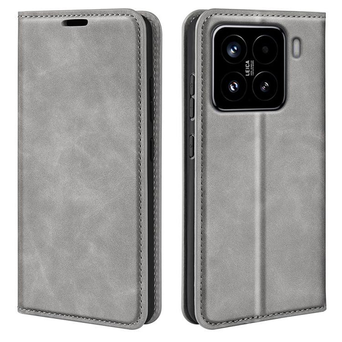 Funda para teléfono de cuero con succión magnética de piel retro, For Redmi K80 / Poco F7 Pro, For Redmi Note 14 4G 164.84mm, For Xiaomi 15 Ultra, For Xiaomi Poco X7 Pro, For Xiaomi Poco M7 Pro 5G, For Xiaomi Redmi Note 14 Pro 4G                       ...