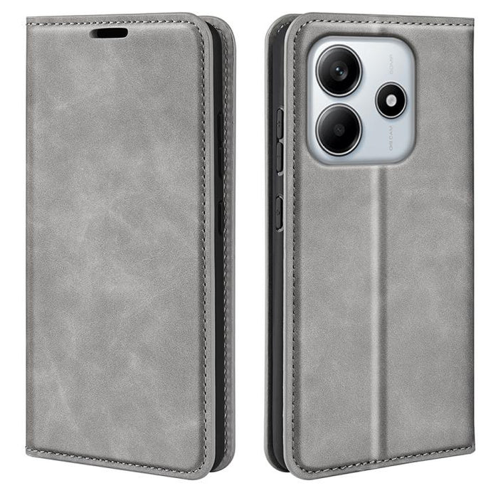 Funda para teléfono de cuero con succión magnética de piel retro, For Redmi K80 / Poco F7 Pro, For Redmi Note 14 4G 164.84mm, For Xiaomi 15 Ultra, For Xiaomi Poco X7 Pro, For Xiaomi Poco M7 Pro 5G, For Xiaomi Redmi Note 14 Pro 4G                       ...