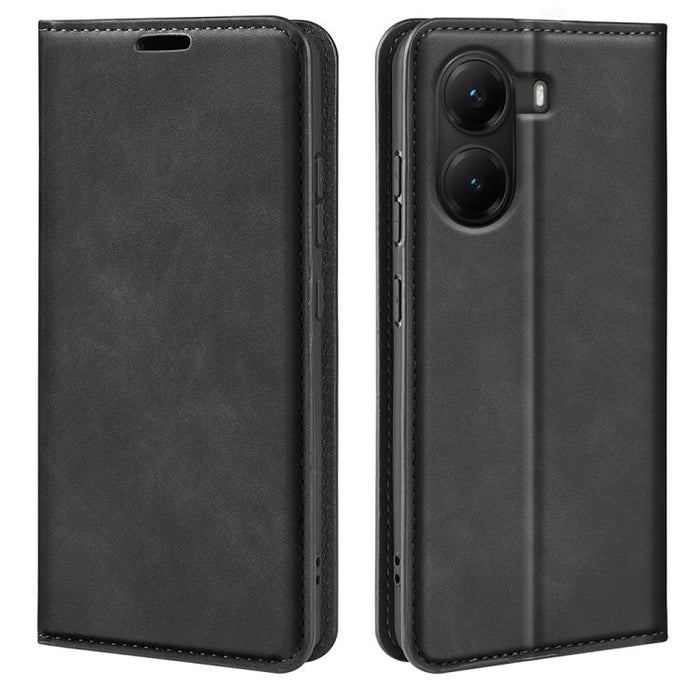 Funda para teléfono de cuero con succión magnética de piel retro, For Redmi K80 / Poco F7 Pro, For Redmi Note 14 4G 164.84mm, For Xiaomi 15 Ultra, For Xiaomi Poco X7 Pro, For Xiaomi Poco M7 Pro 5G, For Xiaomi Redmi Note 14 Pro 4G                       ...