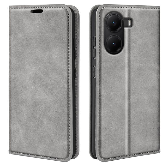Funda para teléfono de cuero con succión magnética de piel retro, For Redmi K80 / Poco F7 Pro, For Redmi Note 14 4G 164.84mm, For Xiaomi 15 Ultra, For Xiaomi Poco X7 Pro, For Xiaomi Poco M7 Pro 5G, For Xiaomi Redmi Note 14 Pro 4G                       ...