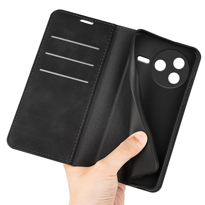 Funda para teléfono de cuero con succión magnética de piel retro, For Redmi K80 / Poco F7 Pro, For Redmi Note 14 4G 164.84mm, For Xiaomi 15 Ultra, For Xiaomi Poco X7 Pro, For Xiaomi Poco M7 Pro 5G, For Xiaomi Redmi Note 14 Pro 4G                       ...