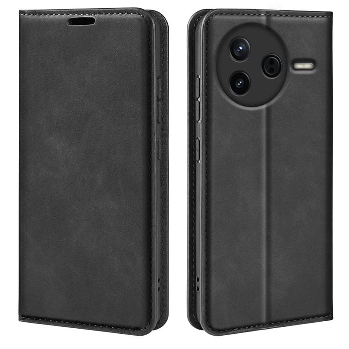 Funda para teléfono de cuero con succión magnética de piel retro, For Xiaomi Redmi Note 13 5G, For Xiaomi Redmi 13C, For Xiaomi Redmi Note 13 Pro+, For Xiaomi Redmi Note 13 Pro 5G, For Xiaomi Redmi K70, For Xiaomi 13T                                   ...