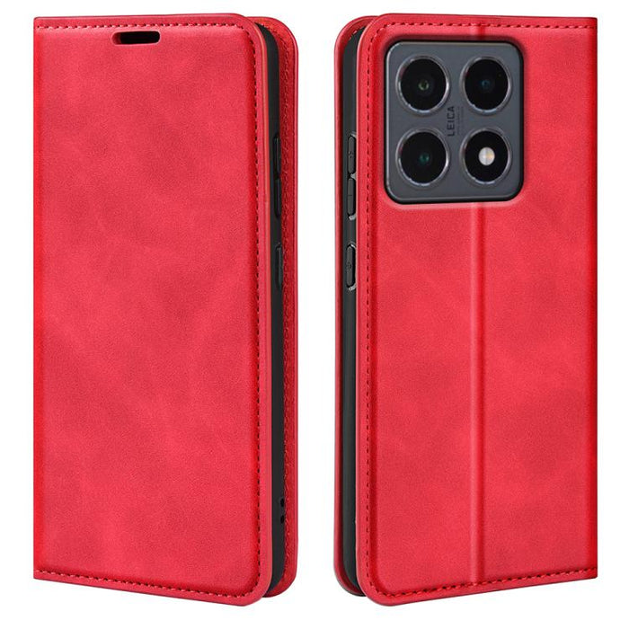 Funda para teléfono de cuero con succión magnética de piel retro, For Redmi A7 Pro 171mm / Poco C85x 5G, For Xiaomi 17T, For Redmi Turbo 5 Max / Poco X8 Pro Max, For Redmi Turbo 5 5G / Poco X8 Pro 5G, For Redmi Note 15 Pro+ Global 163.3mm              ...