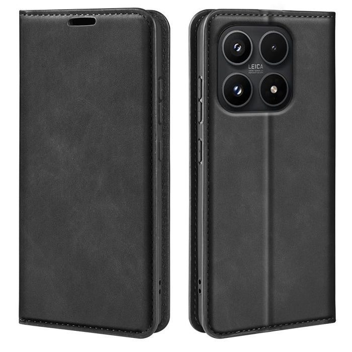 Funda para teléfono de cuero con succión magnética de piel retro, For Redmi A7 Pro 171mm / Poco C85x 5G, For Xiaomi 17T, For Redmi Turbo 5 Max / Poco X8 Pro Max, For Redmi Turbo 5 5G / Poco X8 Pro 5G, For Redmi Note 15 Pro+ Global 163.3mm              ...