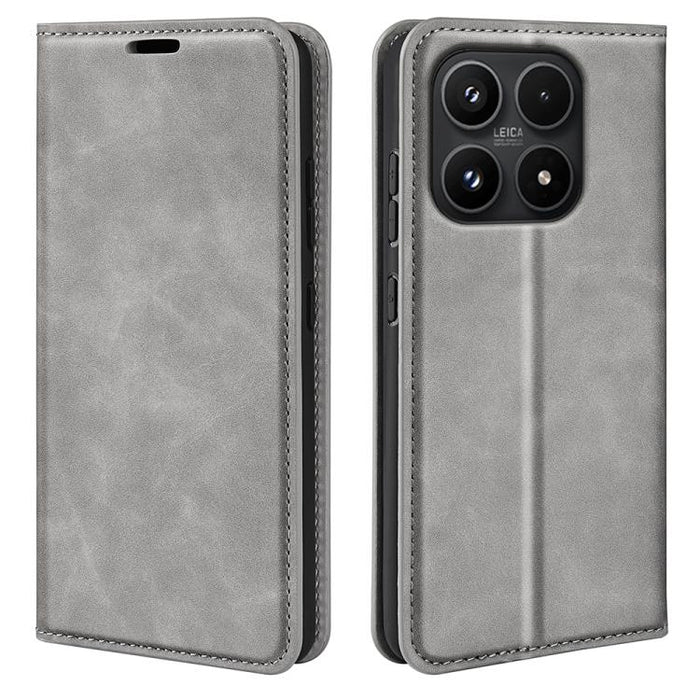 Funda para teléfono de cuero con succión magnética de piel retro, For Redmi A7 Pro 171mm / Poco C85x 5G, For Xiaomi 17T, For Redmi Turbo 5 Max / Poco X8 Pro Max, For Redmi Turbo 5 5G / Poco X8 Pro 5G, For Redmi Note 15 Pro+ Global 163.3mm              ...