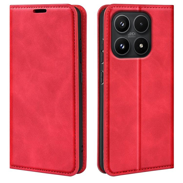 Funda para teléfono de cuero con succión magnética de piel retro, For Redmi A7 Pro 171mm / Poco C85x 5G, For Xiaomi 17T, For Redmi Turbo 5 Max / Poco X8 Pro Max, For Redmi Turbo 5 5G / Poco X8 Pro 5G, For Redmi Note 15 Pro+ Global 163.3mm              ...