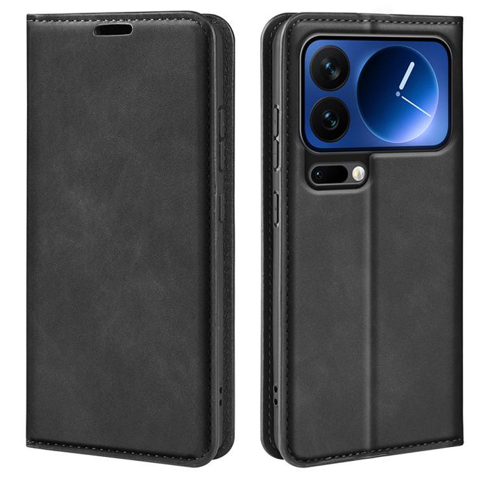 Funda para teléfono de cuero con succión magnética de piel retro, For Redmi A7 Pro 171mm / Poco C85x 5G, For Xiaomi 17T, For Redmi Turbo 5 Max / Poco X8 Pro Max, For Redmi Turbo 5 5G / Poco X8 Pro 5G, For Redmi Note 15 Pro+ Global 163.3mm              ...