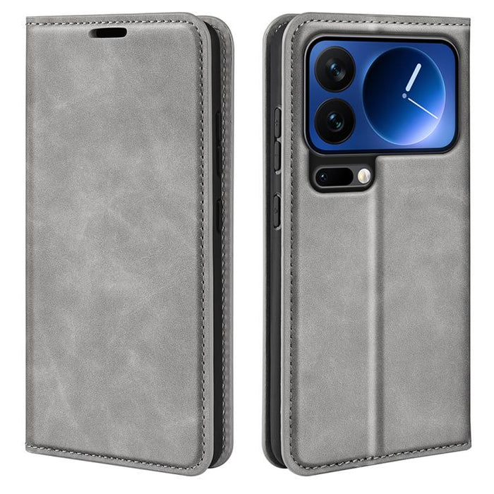Funda para teléfono de cuero con succión magnética de piel retro, For Redmi A7 Pro 171mm / Poco C85x 5G, For Xiaomi 17T, For Redmi Turbo 5 Max / Poco X8 Pro Max, For Redmi Turbo 5 5G / Poco X8 Pro 5G, For Redmi Note 15 Pro+ Global 163.3mm              ...