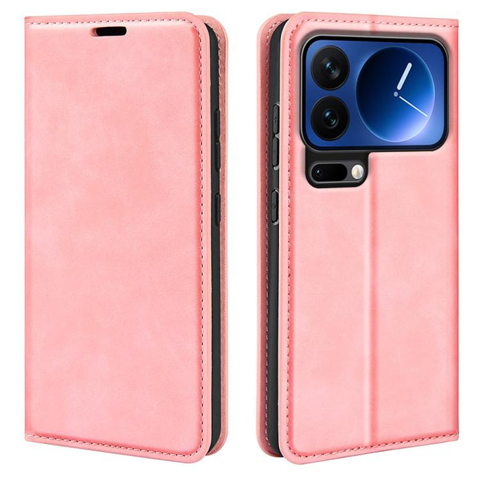 Funda para teléfono de cuero con succión magnética de piel retro, For Redmi A7 Pro 171mm / Poco C85x 5G, For Xiaomi 17T, For Redmi Turbo 5 Max / Poco X8 Pro Max, For Redmi Turbo 5 5G / Poco X8 Pro 5G, For Redmi Note 15 Pro+ Global 163.3mm              ...