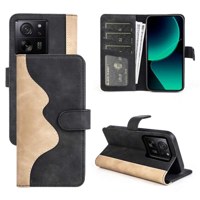 Caja del teléfono de cuero con tapa horizontal con costuras, For Xiaomi Redmi K70, For Xiaomi 13T, For Redmi Note 15 Pro+ 5G Global 163.3mm, For Redmi Note 15 4G / 5G EU 164mm