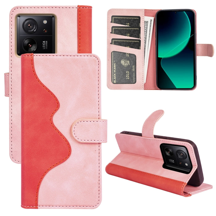 Caja del teléfono de cuero con tapa horizontal con costuras, For Xiaomi Redmi K70, For Xiaomi 13T, For Redmi Note 15 Pro+ 5G Global 163.3mm, For Redmi Note 15 4G / 5G EU 164mm
