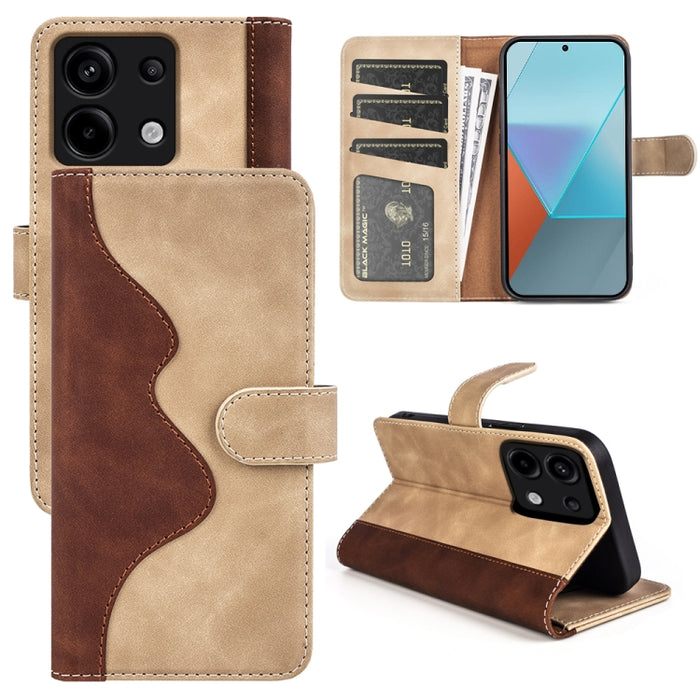 Caja del teléfono de cuero con tapa horizontal con costuras, For Xiaomi 17 Ultra, For Redmi Note 15 Pro 4G Global 163.2mm, For Xiaomi 17 Pro Max, For Redmi Note 15 Pro 5G Global 163.6mm, For Xiaomi 17 Pro, For Xiaomi 17, For Xiaomi 14T Pro             ...
