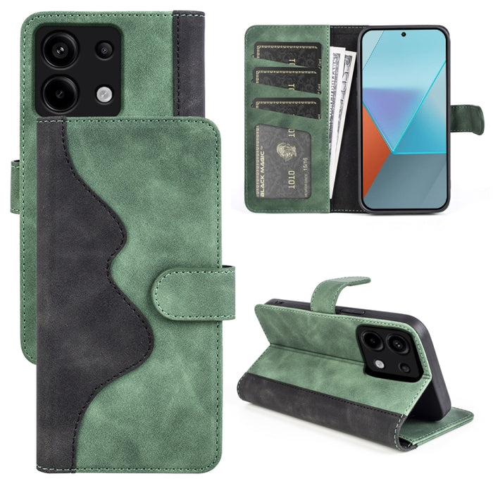 Caja del teléfono de cuero con tapa horizontal con costuras, For Xiaomi 17 Ultra, For Redmi Note 15 Pro 4G Global 163.2mm, For Xiaomi 17 Pro Max, For Redmi Note 15 Pro 5G Global 163.6mm, For Xiaomi 17 Pro, For Xiaomi 17, For Xiaomi 14T Pro             ...