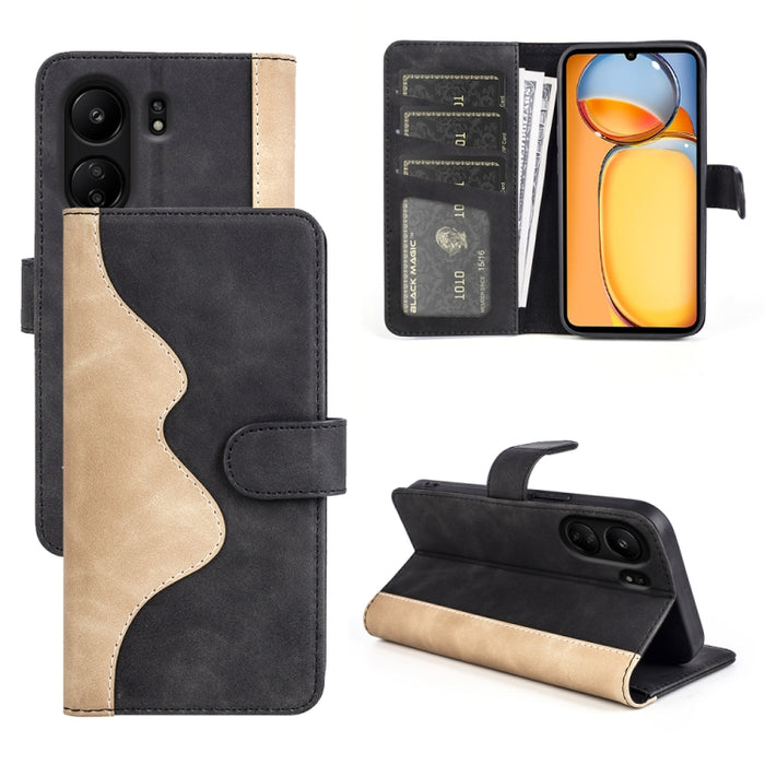 Caja del teléfono de cuero con tapa horizontal con costuras, For Xiaomi 17 Ultra, For Redmi Note 15 Pro 4G Global 163.2mm, For Xiaomi 17 Pro Max, For Redmi Note 15 Pro 5G Global 163.6mm, For Xiaomi 17 Pro, For Xiaomi 17, For Xiaomi 14T Pro             ...
