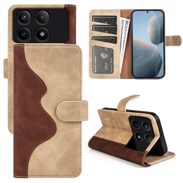 Caja del teléfono de cuero con tapa horizontal con costuras, For Xiaomi 17 Ultra, For Redmi Note 15 Pro 4G Global 163.2mm, For Xiaomi 17 Pro Max, For Redmi Note 15 Pro 5G Global 163.6mm, For Xiaomi 17 Pro, For Xiaomi 17, For Xiaomi 14T Pro             ...