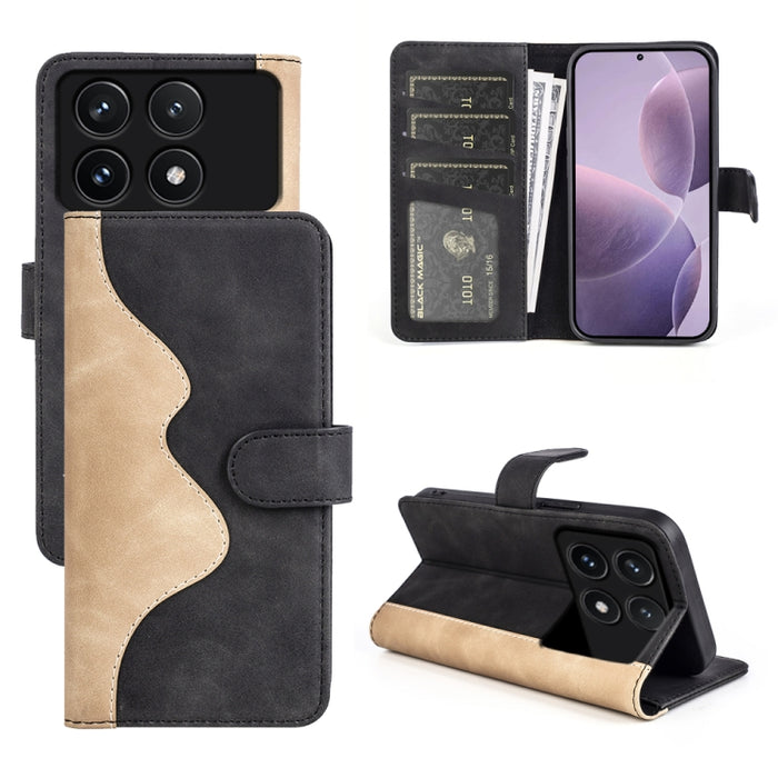 Caja del teléfono de cuero con tapa horizontal con costuras, For Xiaomi Redmi K70, For Xiaomi 13T, For Redmi Note 15 Pro+ 5G Global 163.3mm, For Redmi Note 15 4G / 5G EU 164mm