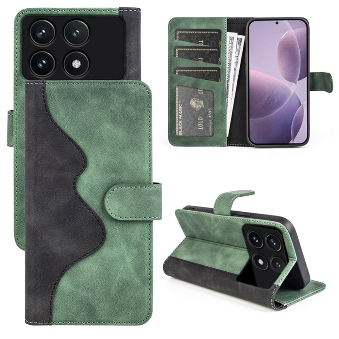 Caja del teléfono de cuero con tapa horizontal con costuras, For Xiaomi Redmi K70, For Xiaomi 13T, For Redmi Note 15 Pro+ 5G Global 163.3mm, For Redmi Note 15 4G / 5G EU 164mm