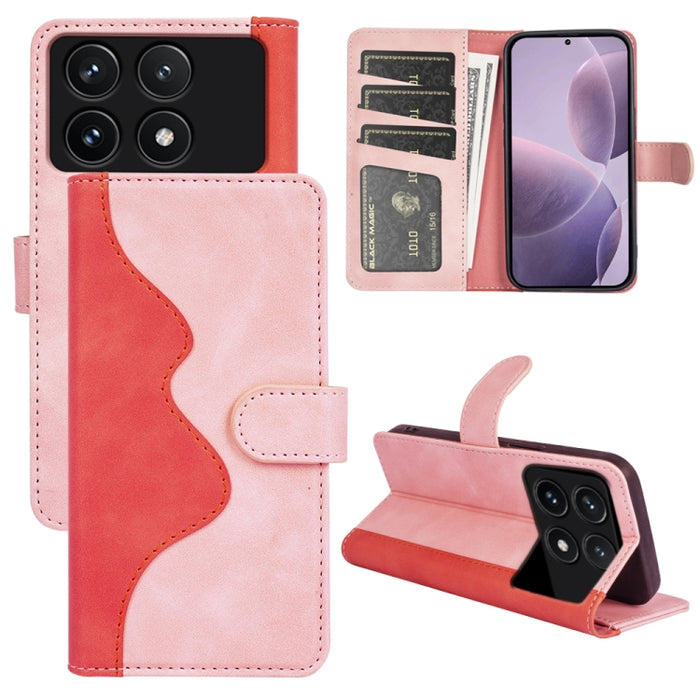 Caja del teléfono de cuero con tapa horizontal con costuras, For Xiaomi Redmi K70, For Xiaomi 13T, For Redmi Note 15 Pro+ 5G Global 163.3mm, For Redmi Note 15 4G / 5G EU 164mm
