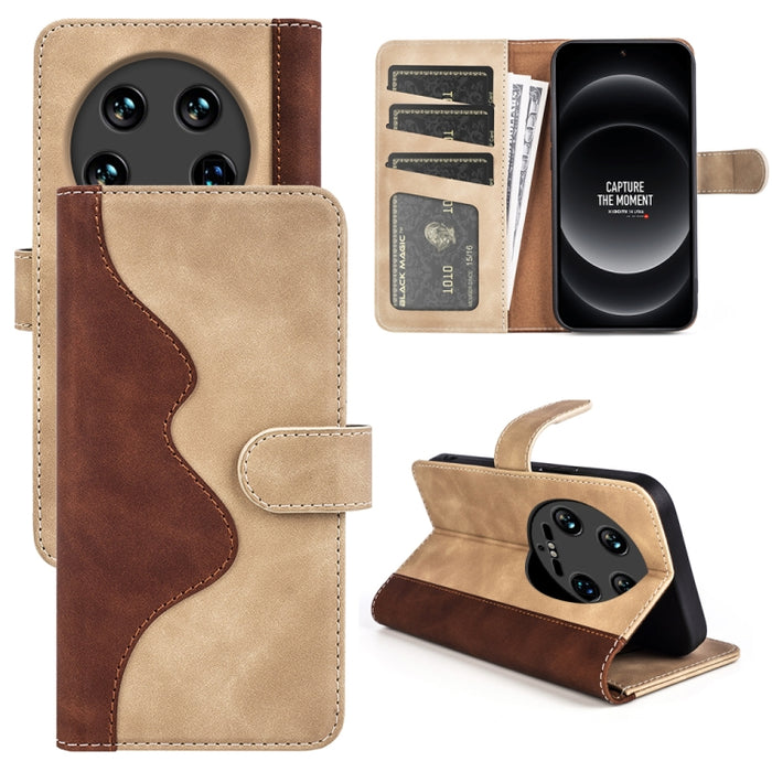 Caja del teléfono de cuero con tapa horizontal con costuras, For Xiaomi 17 Ultra, For Redmi Note 15 Pro 4G Global 163.2mm, For Xiaomi 17 Pro Max, For Redmi Note 15 Pro 5G Global 163.6mm, For Xiaomi 17 Pro, For Xiaomi 17, For Xiaomi 14T Pro             ...