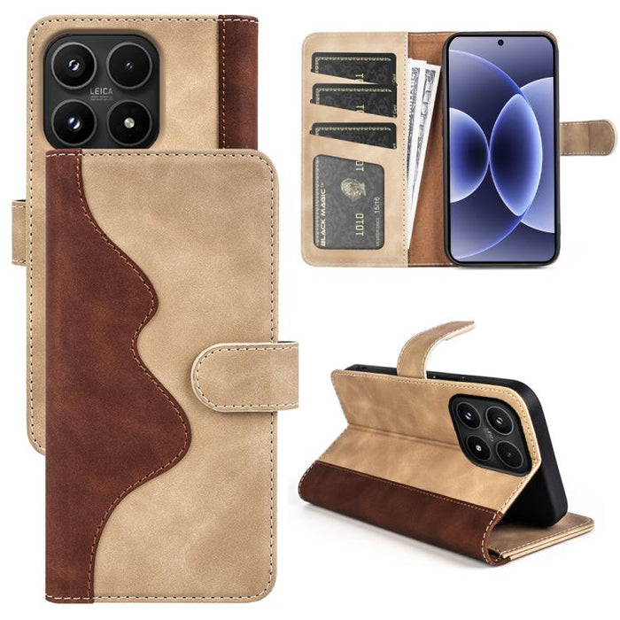Caja del teléfono de cuero con tapa horizontal con costuras, For Xiaomi 17 Ultra, For Redmi Note 15 Pro 4G Global 163.2mm, For Xiaomi 17 Pro Max, For Redmi Note 15 Pro 5G Global 163.6mm, For Xiaomi 17 Pro, For Xiaomi 17, For Xiaomi 14T Pro             ...
