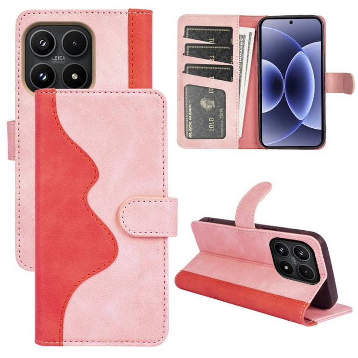 Caja del teléfono de cuero con tapa horizontal con costuras, For Xiaomi 17 Ultra, For Redmi Note 15 Pro 4G Global 163.2mm, For Xiaomi 17 Pro Max, For Redmi Note 15 Pro 5G Global 163.6mm, For Xiaomi 17 Pro, For Xiaomi 17, For Xiaomi 14T Pro             ...