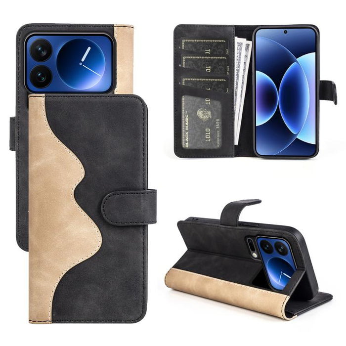 Caja del teléfono de cuero con tapa horizontal con costuras, For Xiaomi 17 Ultra, For Redmi Note 15 Pro 4G Global 163.2mm, For Xiaomi 17 Pro Max, For Redmi Note 15 Pro 5G Global 163.6mm, For Xiaomi 17 Pro, For Xiaomi 17, For Xiaomi 14T Pro             ...