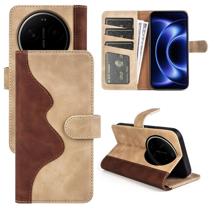 Caja del teléfono de cuero con tapa horizontal con costuras, For Xiaomi 17 Ultra, For Redmi Note 15 Pro 4G Global 163.2mm, For Xiaomi 17 Pro Max, For Redmi Note 15 Pro 5G Global 163.6mm, For Xiaomi 17 Pro, For Xiaomi 17, For Xiaomi 14T Pro             ...
