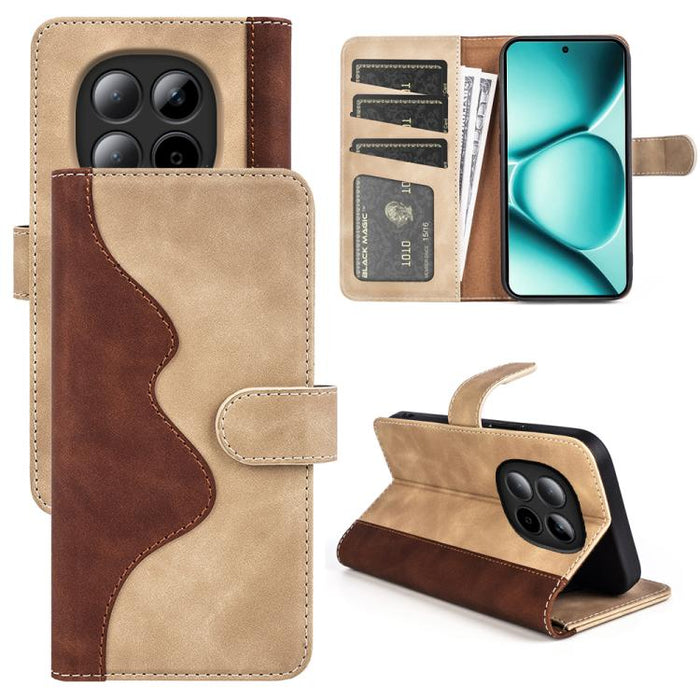 Caja del teléfono de cuero con tapa horizontal con costuras, For Xiaomi Redmi K70, For Xiaomi 13T, For Redmi Note 15 Pro+ 5G Global 163.3mm, For Redmi Note 15 4G / 5G EU 164mm