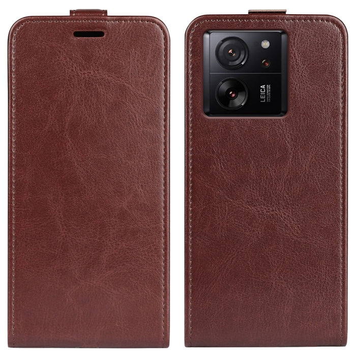 Caja del teléfono del cuero del tirón vertical único de la textura R64, For Xiaomi Redmi 14C 4G, For Xiaomi Redmi K70 Ultra, For Xiaomi Redmi Note 13R, For Xiaomi Redmi Turbo 3, For Xiaomi Redmi A3, For Xiaomi Redmi Note 13 Pro 4G                      ...