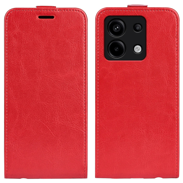 Caja del teléfono del cuero del tirón vertical único de la textura R64, For Xiaomi Redmi 14C 4G, For Xiaomi Redmi K70 Ultra, For Xiaomi Redmi Note 13R, For Xiaomi Redmi Turbo 3, For Xiaomi Redmi A3, For Xiaomi Redmi Note 13 Pro 4G                      ...