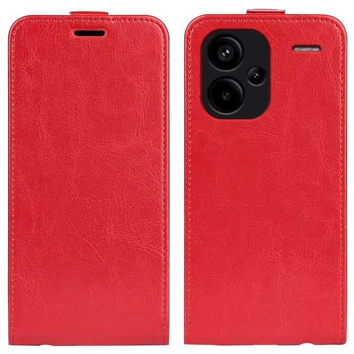 Caja del teléfono del cuero del tirón vertical único de la textura R64, For Xiaomi Redmi 14C 4G, For Xiaomi Redmi K70 Ultra, For Xiaomi Redmi Note 13R, For Xiaomi Redmi Turbo 3, For Xiaomi Redmi A3, For Xiaomi Redmi Note 13 Pro 4G                      ...