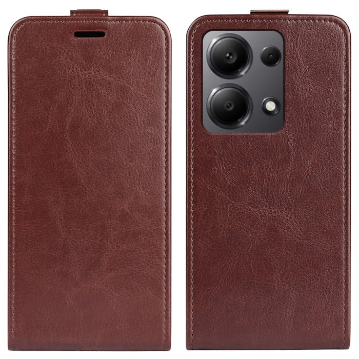 Caja del teléfono del cuero del tirón vertical único de la textura R64, For Xiaomi Redmi 14C 4G, For Xiaomi Redmi K70 Ultra, For Xiaomi Redmi Note 13R, For Xiaomi Redmi Turbo 3, For Xiaomi Redmi A3, For Xiaomi Redmi Note 13 Pro 4G                      ...