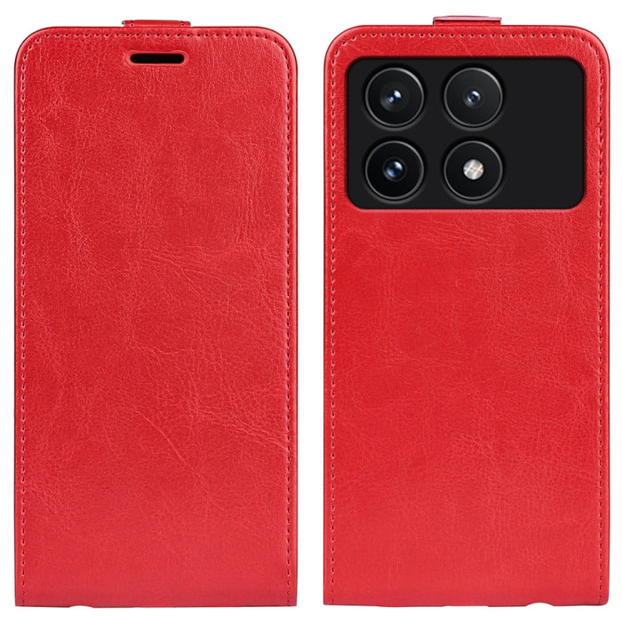 Caja del teléfono del cuero del tirón vertical único de la textura R64, For Xiaomi Redmi 14C 4G, For Xiaomi Redmi K70 Ultra, For Xiaomi Redmi Note 13R, For Xiaomi Redmi Turbo 3, For Xiaomi Redmi A3, For Xiaomi Redmi Note 13 Pro 4G                      ...