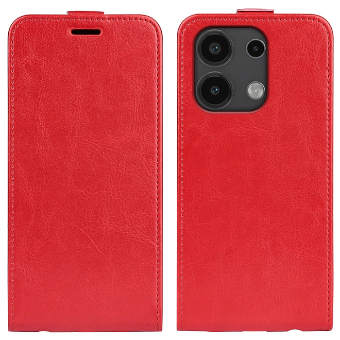 Caja del teléfono del cuero del tirón vertical único de la textura R64, For Xiaomi Redmi 14C 4G, For Xiaomi Redmi K70 Ultra, For Xiaomi Redmi Note 13R, For Xiaomi Redmi Turbo 3, For Xiaomi Redmi A3, For Xiaomi Redmi Note 13 Pro 4G                      ...