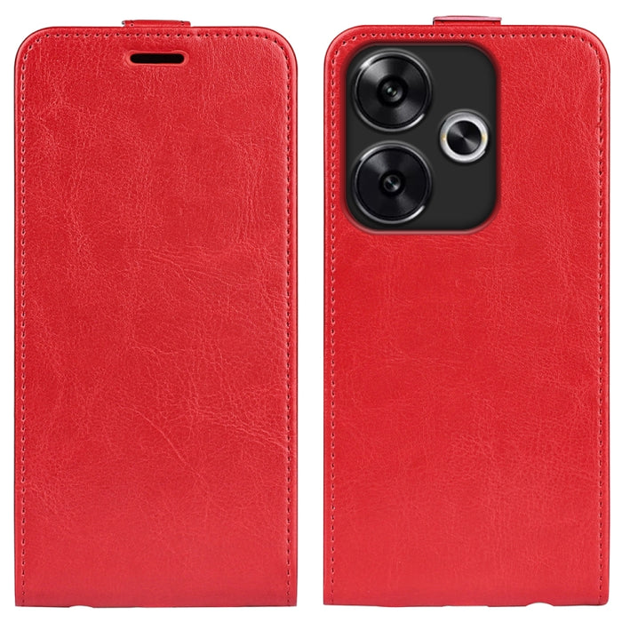 Caja del teléfono del cuero del tirón vertical único de la textura R64, For Xiaomi Redmi 14C 4G, For Xiaomi Redmi K70 Ultra, For Xiaomi Redmi Note 13R, For Xiaomi Redmi Turbo 3, For Xiaomi Redmi A3, For Xiaomi Redmi Note 13 Pro 4G                      ...