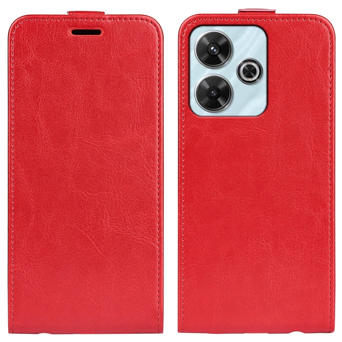 Caja del teléfono del cuero del tirón vertical único de la textura R64, For Xiaomi Redmi 14C 4G, For Xiaomi Redmi K70 Ultra, For Xiaomi Redmi Note 13R, For Xiaomi Redmi Turbo 3, For Xiaomi Redmi A3, For Xiaomi Redmi Note 13 Pro 4G                      ...