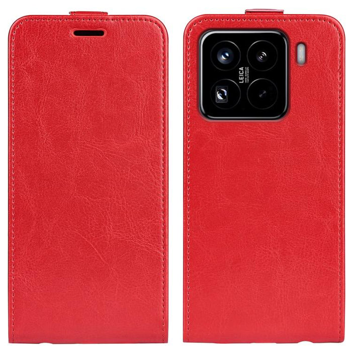 Caja del teléfono del cuero del tirón vertical único de la textura R64, For Redmi 15a 5G, For Xiaomi 17T, For Xiaomi 17 Ultra, For Xiaomi 17 Pro max, For Redmi Note 15 Pro Global 163.6mm, For Xiaomi 17 Pro, For Xiaomi 17, For Xiaomi 15T Pro            ...