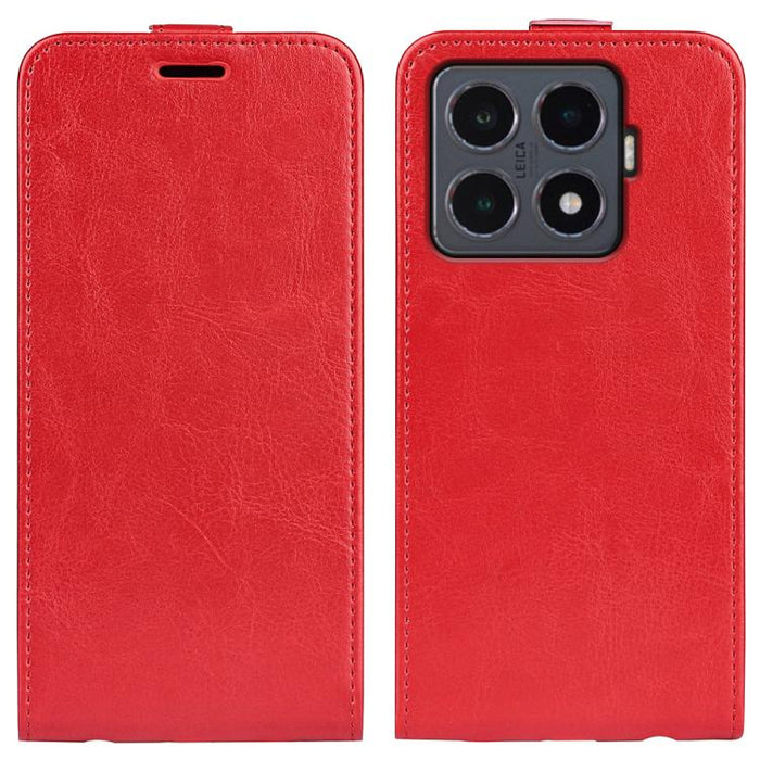 Caja del teléfono del cuero del tirón vertical único de la textura R64, For Redmi 15a 5G, For Xiaomi 17T, For Xiaomi 17 Ultra, For Xiaomi 17 Pro max, For Redmi Note 15 Pro Global 163.6mm, For Xiaomi 17 Pro, For Xiaomi 17, For Xiaomi 15T Pro            ...