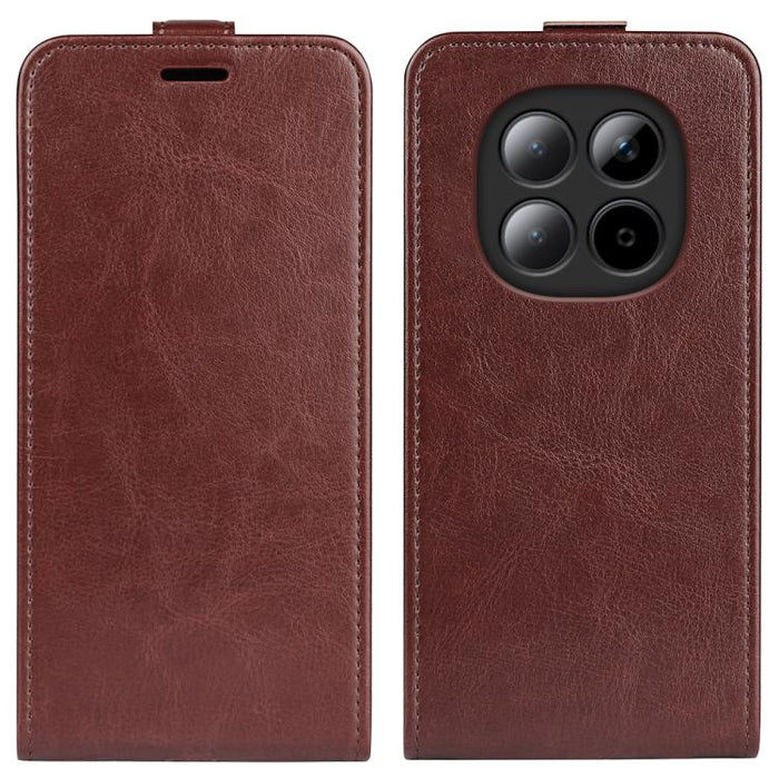 Caja del teléfono del cuero del tirón vertical único de la textura R64, For Redmi K80 Pro / Poco F7 Ultra, For Redmi K80 / Poco F7 Pro