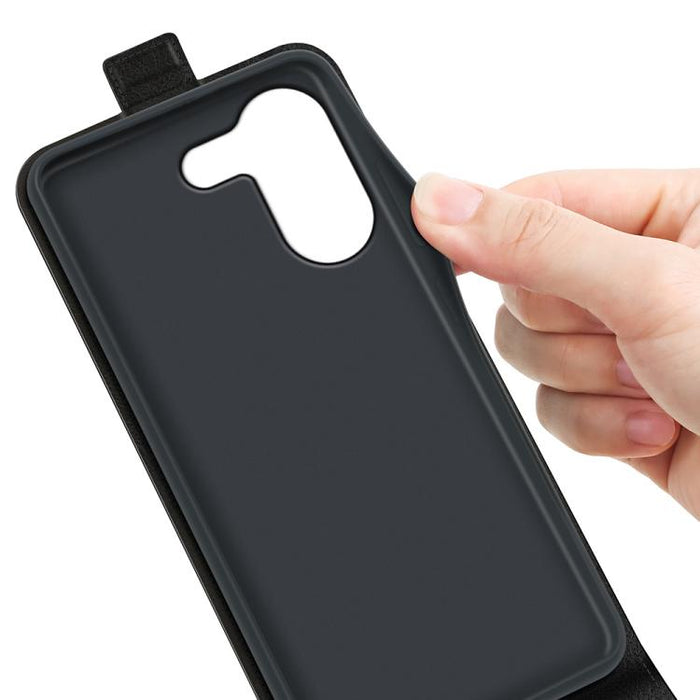 Caja del teléfono del cuero del tirón vertical único de la textura R64, For Redmi K80 Pro / Poco F7 Ultra, For Redmi K80 / Poco F7 Pro