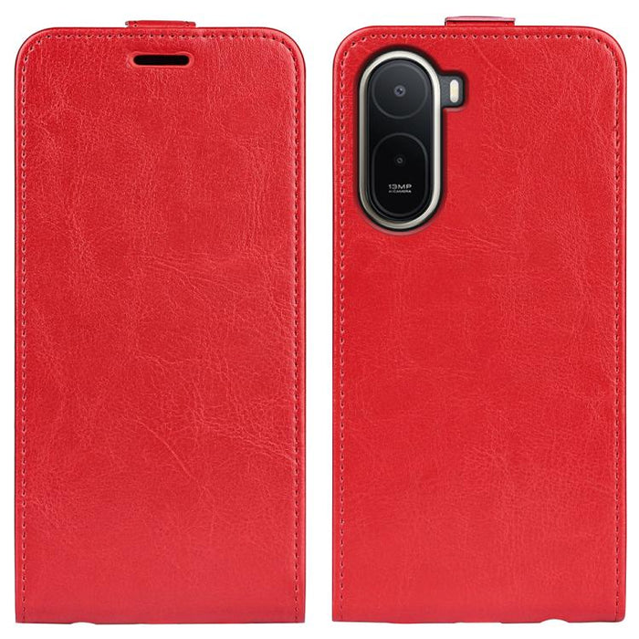 Caja del teléfono del cuero del tirón vertical único de la textura R64, For Xiaomi Redmi 14C 4G, For Xiaomi Redmi K70 Ultra, For Xiaomi Redmi Note 13R, For Xiaomi Redmi Turbo 3, For Xiaomi Redmi A3, For Xiaomi Redmi Note 13 Pro 4G                      ...