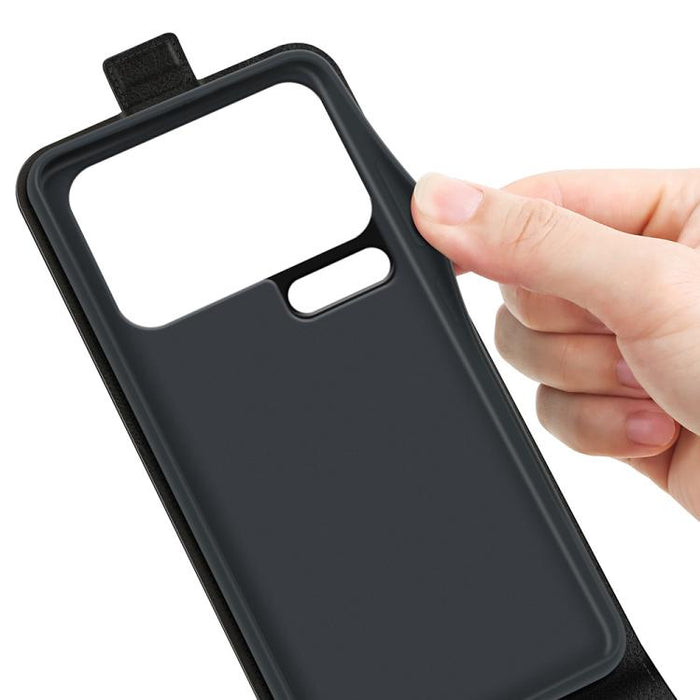 Caja del teléfono del cuero del tirón vertical único de la textura R64, For Redmi 15a 5G, For Xiaomi 17T, For Xiaomi 17 Ultra, For Xiaomi 17 Pro max, For Redmi Note 15 Pro Global 163.6mm, For Xiaomi 17 Pro, For Xiaomi 17, For Xiaomi 15T Pro            ...