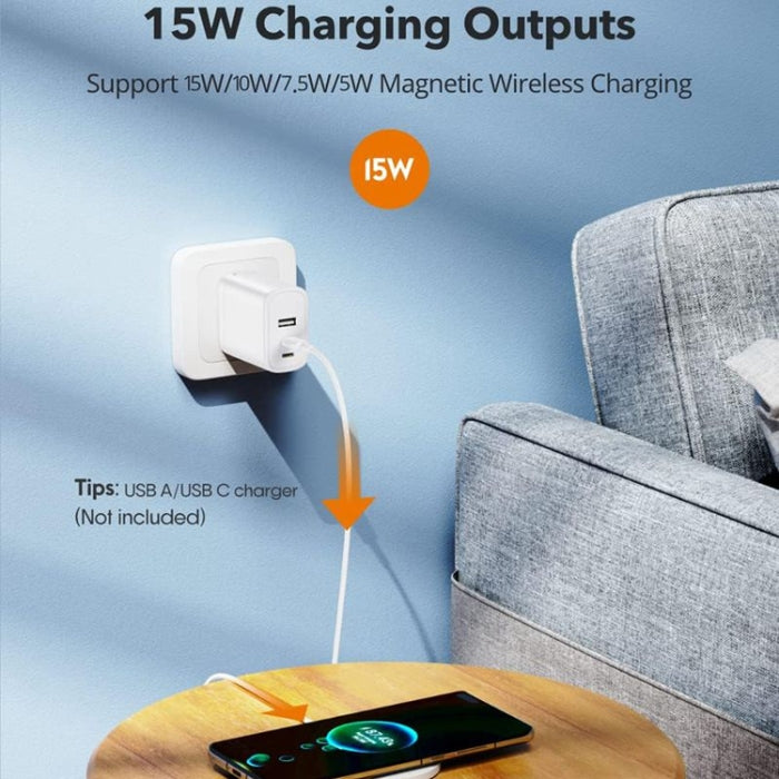 DS-WXC103 Cargador inalámbrico magnético MagSafe de 15 W máx. para iPhone 15/14/13 / AirPods Pro, sin adaptador, WXC103