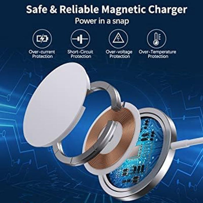 DS-WXC103 Cargador inalámbrico magnético MagSafe de 15 W máx. para iPhone 15/14/13 / AirPods Pro, sin adaptador, WXC103
